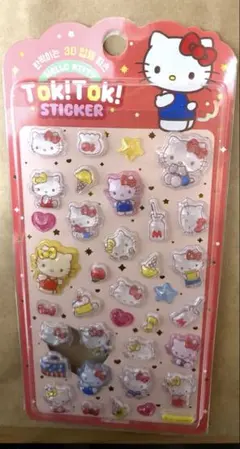 韓国限定　正規品サンリオ　ハローキティToki! Toki!ステッカー　ぷっくり