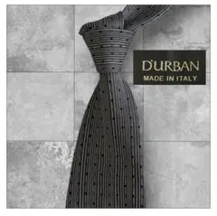 【イタリア製】　ダーバンD'URBAN シルク ネクタイ グレー ジャガード