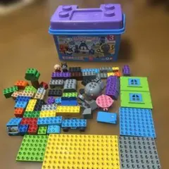 ブロックラボ おおきなばいきんじょうとだだんだんブロックバケツ パズル ブロック