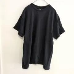 ギルダン バックプリント 半袖Tシャツ クルーネック M 黒 綿 お出かけのサムネイル