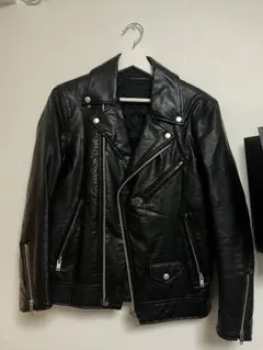 ユニクロ レザーダブルライダースジャケット Sサイズ