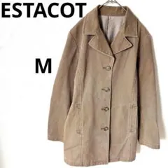 エスタコット　コーデュロイ風トレンチコート　ボタン　アウター　アルスター　厚地