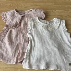 プティマイン トップス2枚セット90