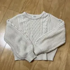 INGNI アイボリー ケーブルニットセーター