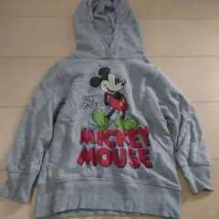 キッズ ミッキーマウス パーカー グレー