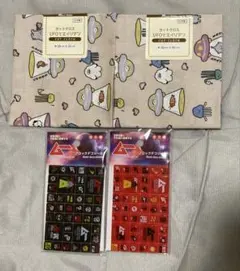 セリア カットクロス(UFOとエイリアン)2枚ブロックデコシール2種 新品未使用