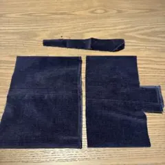 ダークネイビー コーデュロイ はぎれセット　ZEGNA