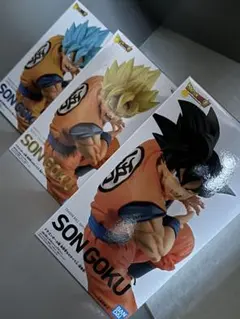 ✨新品未開封✨ナムコ限定！ドラゴンボール超地球育ちのサイヤ人-孫悟空-3体セット