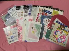 【週末限定値下げ】百均シール 昭和レトロ 少女漫画 付録まとめ売り便箋 封筒