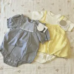 ☆新品タグ付き☆バースデイ Cottoli mamarakuフリルロンパース