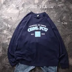 SPORT TEK トレーナー ORNL FCU ラグラン　ネイビー