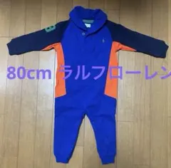 80cm 12M 男の子 ラルフローレン カバーオール ロンパース 長袖長ズボン
