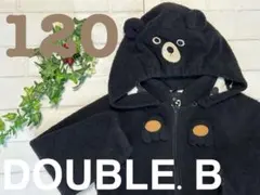 DOUBLE.B+120+なりきり+Bくん+フリース+黒+ミキハウス+ダブルB