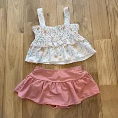 バースデイ　110サイズ　花柄水着セット