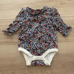 GAP 花柄フリル袖ロンパース 3-6ヶ月（60サイズ相当）