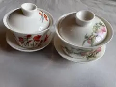 花柄の中国茶器セット　台湾