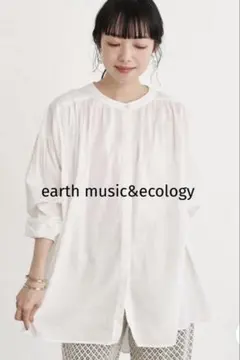 earth music&ecology ギャザーブラウス F