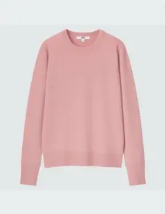 カシミヤクルーネックセーター　ユニクロ　ピンク