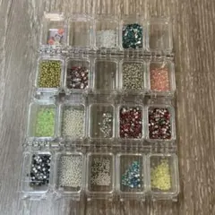 【まとめ売り】ストーン ネイル ハンドメイド デコ ミルキーストーン 花 ビーズ