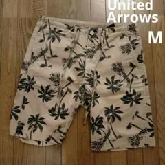 ビューティーアンドユース パームツリー柄 ハーフパンツ