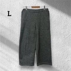 イージー パンツ ボトムス【L】無地 シンプル 裏起毛 ウエストゴム 秋冬