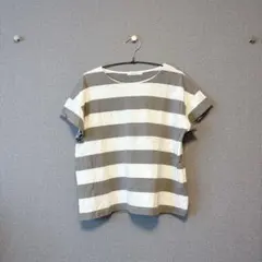 ［SIMPLICITE］ボーダーTシャツ(F)/綿100%✨ カジュアルのサムネイル