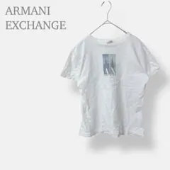 【A|X アルマーニエクスチェンジ】Tシャツ　半袖　ロゴ　プリント　USA 白