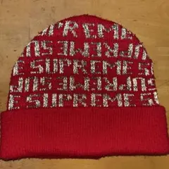 Supreme ニット帽 赤 リフレクター (値下げ可能)