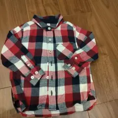 チェック柄長袖シャツ サイズ90