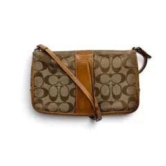 COACH コーチ シグネチャー 編み込み ミニショルダーバッグ