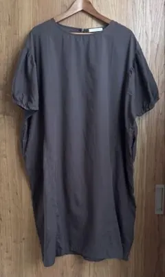 chocol raffine robe ダークグレー シャツワンピース