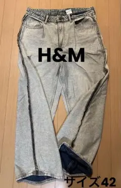 美品　H&M ヴィンテージ加工　ワイド　大きいサイズ　42のサムネイル