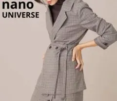 nano UNIVERSE チェックダブルジャケット　36