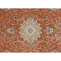 立体柄、144万ノット！本場イラン産 高密度織絨毯！円形200cm‐200461