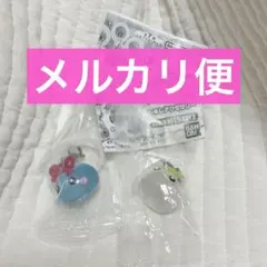 匿名配送★ほっぺちゃん めじるしアクセサリー ガチャガチャ　青＆白　2種セット