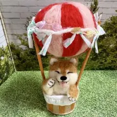 小さなおすわり柴犬ストラップ(羊毛フェルト)青 - メルカリ