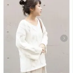 SPICK AND SPAN sizeF BIG CABLE Vプルオーバー