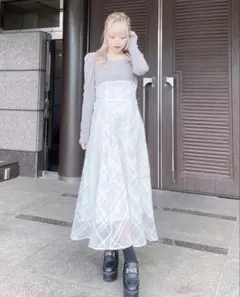 コルセットドッキングロングワンピース