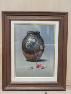 庄司守 籠のブドウ F4 絵画 油彩画 油絵 静物画 葡萄 - メルカリ