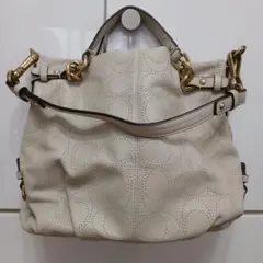 COACH コーチ マディソン パンチング ソフィア 2WAY レザー ホワイト