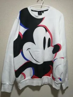 Disney ミッキーマウス 白色 スウェット Mサイズ トレーナー
