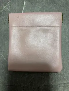 ピンク 二つ折小銭入れ 合成皮革