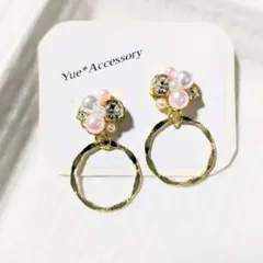 S-142　ハンドメイド☆ビジューピアス／イヤリング