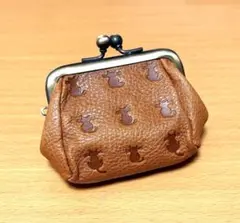 革ノ蔵　コインケース　がま口　ねこ