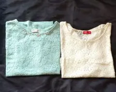 earth レース半袖Tシャツ2点 値下げ