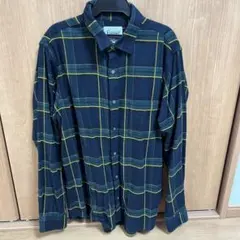 グローバルワーク ネルシャツ ネイビー・グリーンチェック　試着のみ