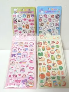 ぷっくり ジュエリーシール 4枚セット 立体シール デコシール かわいい　④