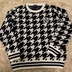 PEARLY GATES ハウンドトゥースセーター　メンズ　千鳥格子柄