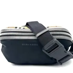 《極美品》現行BURBERRY ノバチェック レザー ボディバッグウエストポーチ