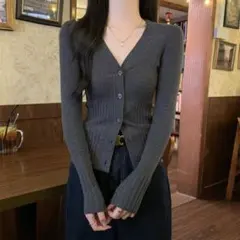 リブ 長袖